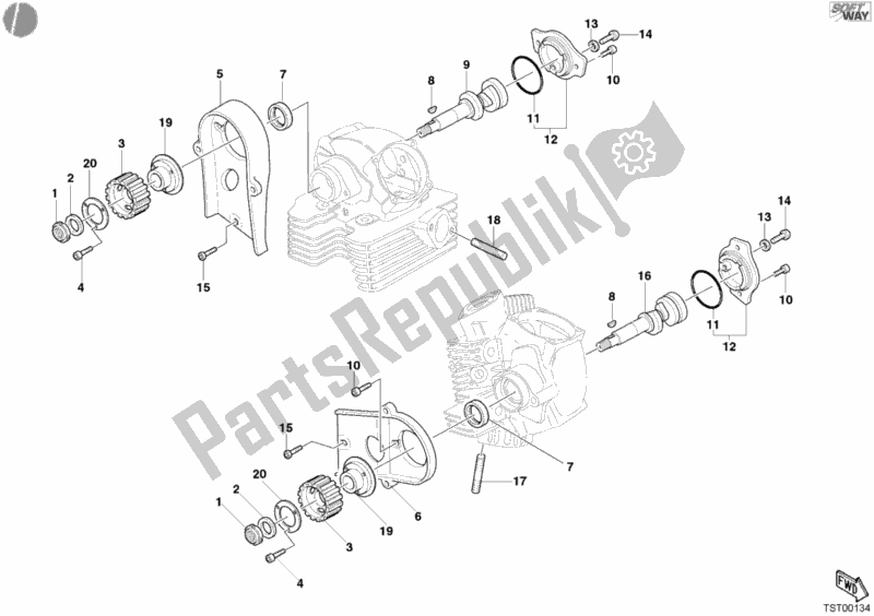 Todas las partes para árbol De Levas de Ducati Supersport 1000 SS 2006